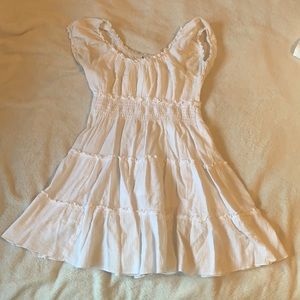 Angelic white off the shoulder milkmaid dress